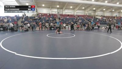 105 lbs Cons. Quarters - Leila Rivera, Reign Wrestling Club vs Tyler Rodriguez, Wasatch