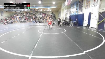 115 lbs Cons. Round 4 - Sarah Haim-Sarvey, Corona Del Mar vs Emily Romero, Etiwanda