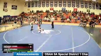 126 lbs Quarterfinal - Anthony Comer, Scapppoose vs Yair Echevarria, Wilsonville