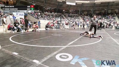 49 lbs Round Of 16 - Silas Boyd, Harrah vs Krew Hamilton, Broken Arrow Wrestling Club