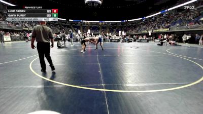 192 lbs Round Of 16 - Luke O'Korn, Peters Township vs Gavin Purdy, Grove City