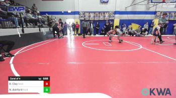 60-66 lbs Consi Of 4 - Brooks Clay, Skiatook Youth Wrestling vs Nasir Ashford, Tulsa North Mabee Stampede