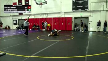 141 lbs Champ. Round 2 - Arturo Alfaro, Moorpark CCC vs Jake Topartzer, Cerritos College