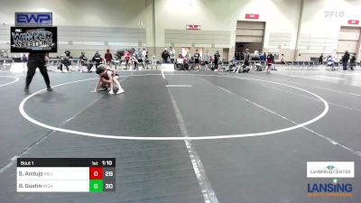 91 lbs Semifinal - Santino Andujo, Valiant Prep Wrestling Club vs Brody Gustin, Michigan Premier WC - (A)