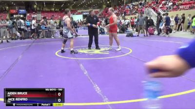 190 lbs Quarterfinal - Aiden Bruce, OK vs Jace Renfro, MO