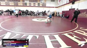 145 lbs Cons. Round 4 - Samantha Pina, Cerritos College vs Saquoia Dubuque, Cerritos College