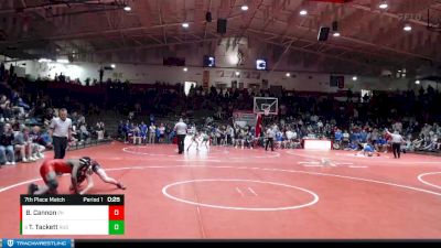 132 lbs 7th Place Match - Tuff Tackett, Rushville vs Brevin Cannon, Pike