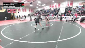 135 lbs Cons. Round 2 - Isabella Garcia, Santa Ana vs Zhaylee Yamanashi, Cerritos