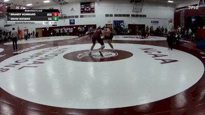 184 lbs Quarterfinal - Devin Rogers, Carthage College vs Brandt Bombard, Augsburg