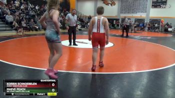 N-17 lbs Quarterfinal - Maeve Peach, Big Game Wrestling Club vs Korbin Schnoebelen, Husky Wrestling Club