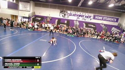 62 lbs Quarterfinal - Michael Sager, Bruin Wrestling Club vs Caden Adamson, Champions Wrestling Club