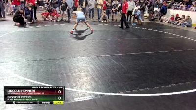 106 lbs Cons. Round 2 - Lincoln Hemmert, Western Colorado Wrestling Club vs Bryson Peters, Black Fox Wrestling Academy