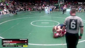 215 lbs Quarterfinal - Jackson Weingart, Indianapolis Cathedral vs Shaun Glass, New Palestine