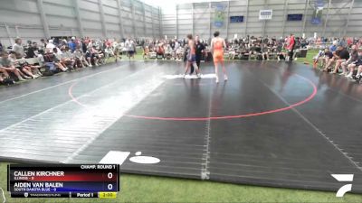 145 lbs Round 1 (16 Team) - Callen Kirchner, Illinois vs Aiden Van Balen, South Dakota Blue