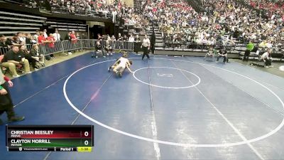 120 lbs Cons. Round 3 - Christian Beesley, Provo vs Clayton Morrill, Payson