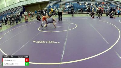 14U Boys - 110 lbs Quarters - Ethan Alvarez, Merrillville Pirates Wrestling Club vs Miyon Alkubechy, Young Guns Nashville Wrestling