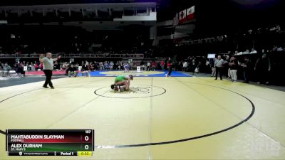 157 lbs Cons. Round 2 - Alex Durham, St. Mary`s vs Mahtabuddin Slayman, Foothill