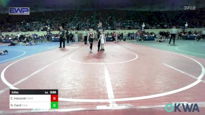 54 lbs Consi Of 4 - Camberleigh Hausner, Sperry Wrestling Club vs Graycie Card, Tulsa Blue T Panthers