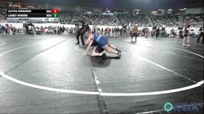 180 lbs Rr Rnd 5 - Alyvia Edwards, Wagoner Takedown Club vs Laney Horine, Woodland Wrestling Club