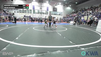 43 lbs Quarterfinal - Benjamin Baxstrom, Warhorse Wrestling Club vs Finlee Bowman, Team Tulsa Wrestling Club