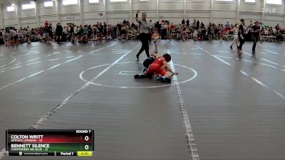 72 lbs Round 7 (8 Team) - Colton Writt, Upstate Uprising vs Bennett Silence, Contenders WA Blue