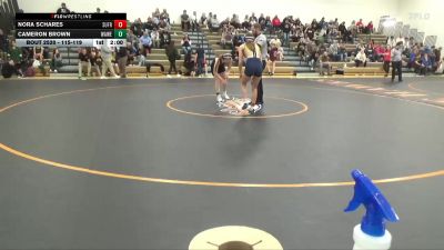 115-119 lbs Round 1 - Cameron Brown, Waterloo West vs Nora Schares, Sumner-Fredericksburg