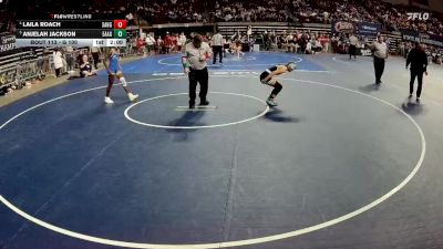 G 100 lbs Quarterfinal - Anjelah Jackson, East Ascension Girls vs Laila Roach, Sam Houston Girls