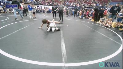 58 lbs Quarterfinal - Connor Ervin, Weatherford Youth Wrestling vs Kamdyn Carver, D3 Wrestling Cluib