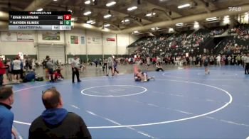 157 lbs Quarterfinal - Evan Hartman, Andover High School (1) vs Hayden Klimek, GI Grapplers
