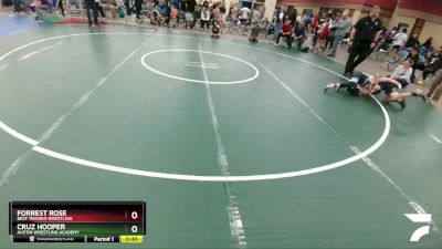 84 lbs Cons. Semi - Cruz Hooper, Austin Wrestling Academy vs Forrest Rose, Best Trained Wrestling