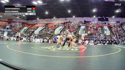 215 lbs Quarterfinals (8 Team) - Rocco Redmon, Dundee HS vs Calvin Marshall, Ogemaw Heights HS