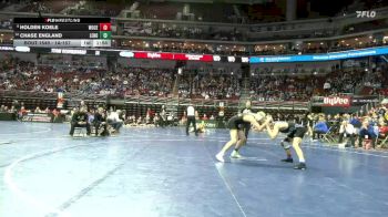 1A-157 lbs Cons. Round 5 - Holden Koele, Woodbury Central vs Chase England, Lenox