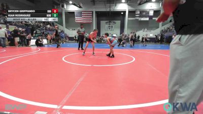 80 lbs Rr Rnd 4 - Brycen Grippando, HURRICANE WRESTLING ACADEMY vs Kian Rodriguez, Honey Badgers Wrestling Club