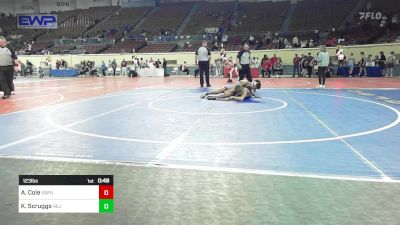 123 lbs Consi Of 32 #2 - Alex Cole, Sapulpa vs Kason Scruggs, Hennessey Eagles Jr High