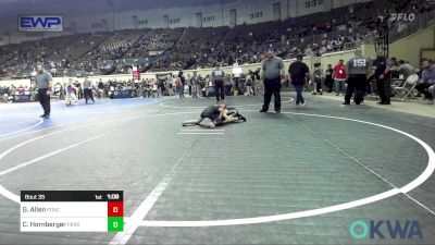 58 lbs Quarterfinal - Gabriel Allen, Ponca City Wildcat Wrestling vs Corbin Hornberger, Perkins