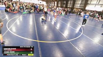 65 lbs Champ. Round 1 - Cohen Rowe, Champions Wrestling Club vs Sawyer Evans, Team Prestige