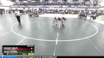 133 lbs Cons. Round 4 - Zachary Weiler, Wisconsin-La Crosse vs Blaze Thurber, Wisconsin-Stevens Point