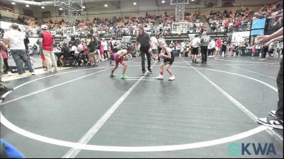 61 lbs Quarterfinal - Beau Colvin, Midwest City Bombers Youth Wrestling Club vs Omere Wright, D3 Wrestling Cluib