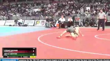 132 lbs Champ. Round 1 - Bryce Denton, Penn vs Logan Uhlman, Adams Central