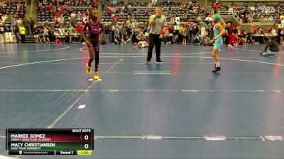 65 lbs Semifinal - Macy Christiansen, CIWC Team Intensity vs Markee Gomez, Sebolt Wrestling Academy