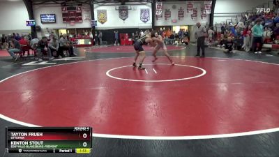 132 lbs Round 4 - Kenton Stout, Eddyville-Blakesburg-Fremont vs Tayton Frueh, Ottumwa