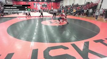 215 lbs Champ. Round 1 - Christiano Marogy, BUFFALO GROVE vs Logan Wooten, New Lenox (LINCOLN-WAY CENTRAL)