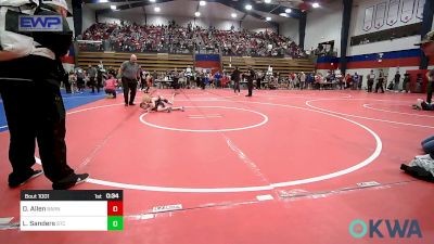 61 lbs Round Of 16 - Dugan Allen, Barnsdall Youth Wrestling vs Lincoln Sanders, Sallisaw Takedown Club