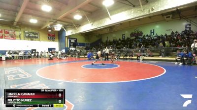 150 lbs Cons. Round 4 - Lincoln Canahui, Dana Hills vs Felicito Nunez, Shadow Hills