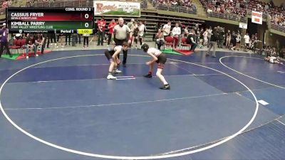 99 lbs Cons. Round 2 - Kimball Parry, Star Valley Wrestling Club vs Cassius Fryer, Devils Wrestling