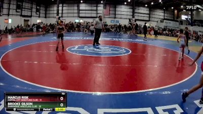 70 lbs Round 5 (6 Team) - Brooks Gilson, DARKHORSE WRESTLING CLUB vs Marcus Risk, CAPITAL CITY WRESTLING CLUB