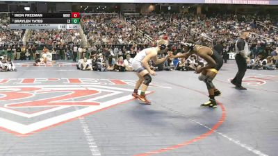 5A 165 lbs 1st Place Match - Imon Freeman, Montgomery Central vs Braylen Yates, East Rowan High School