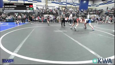 120 lbs Quarterfinal - Jaxon Rickers, Woodward Youth Wrestling vs Kiah Locust, Cowboy Wrestling Club