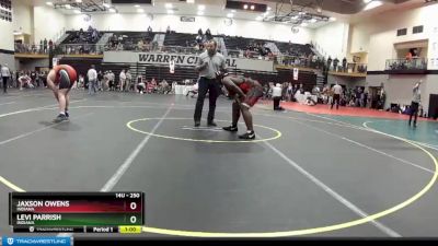 250 lbs Quarterfinal - Jaxson Owens, Indiana vs Levi Parrish, Indiana