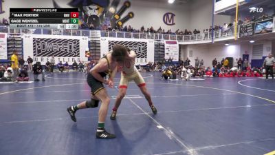 172 lbs Final - Max Fortier, University-WV vs Gage Wentzel, Montoursville